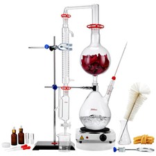 VEVOR Kit de Distillation d'Huiles Essentielles Appareil de Distillation 2000 mL