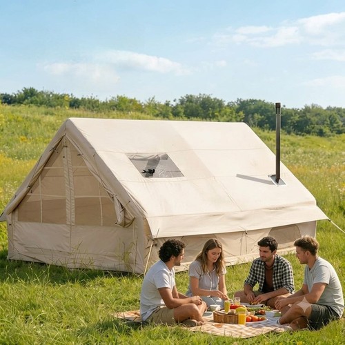 Tente camping gonflable 8 - tente, 6-8