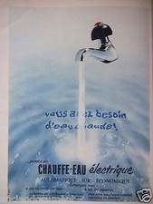 ADVERTISEMENT 1955 ELECTRIC WATER HEATER HOT WATER RUNNING - ADVERTISING