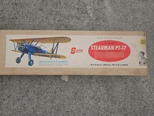 Sterling Stearman PT-17 Kit FS-20 Wood RC Model Airplane 64.5” Span Open Box