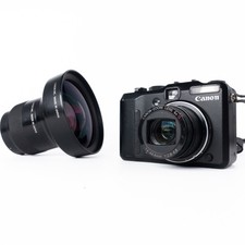 Canon PowerShot G9 12MP Compact Digital Camera w/ wide angle converter and case