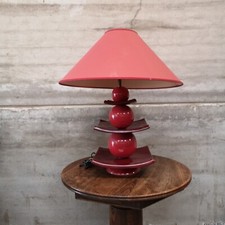 Lampe galets japonisante céramique pagode design drimmer france vintage