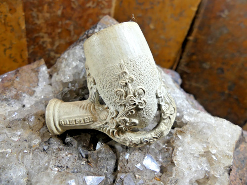 Pipe terre cuite sculptee - pipe, en