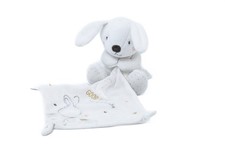 Doudou lapin blanc mouchoir