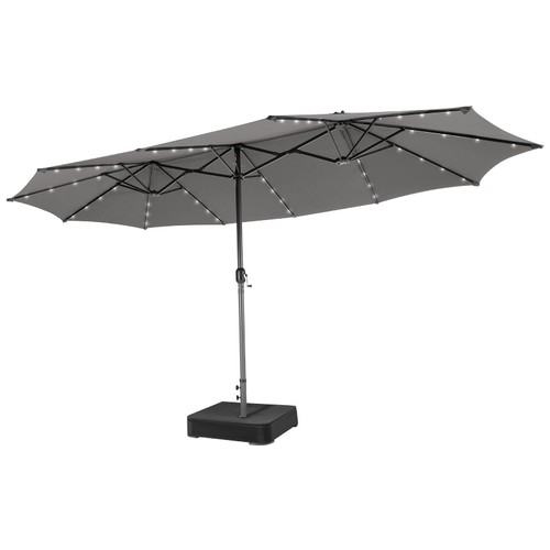 Parasol double avec éclairage