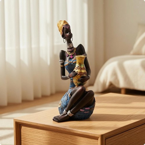 Figurine femme africaine - figurine, de