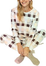 Ensemble De Pyjama Pour Femme En Mélange De Coton À Manches Longues 00225