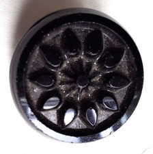 BOUTON ANCIEN ,  19 °, 20 mm, verre lustré et mat