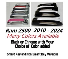 Black OR Chrome Door Handle Covers 2010 - 2025 Fits Dodge Ram 2500 YOU PICK CLR