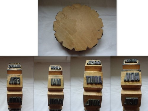 Ancien tampon roue rouleau - ancien,
