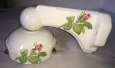 OLD WALL SCONCE LAMP signed PORCELAINE DE PARIS FRANCE 1930-1950 flowers