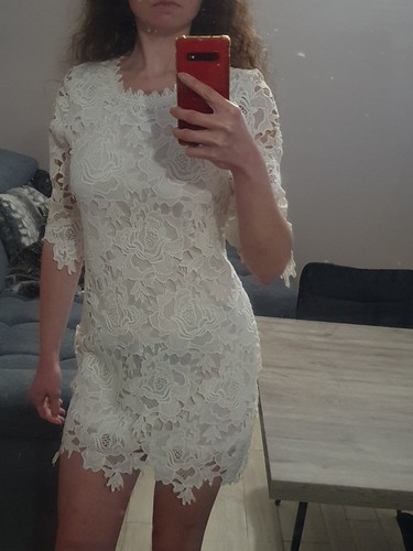 Robe dentelle blanche - en,
