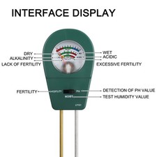 Testeur de sol 3 en 1 pour un pH amélioré pour la mesure de l'humidité et de