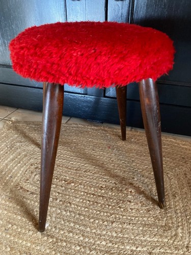 Tabouret moumoutte à poils - "moumoutte",