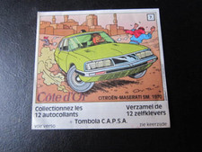 TINTIN AUTOCOLLANT COTE D'OR