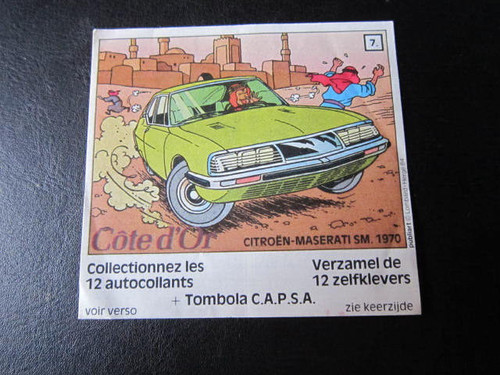 Tintin autocollant cote or - tintin,