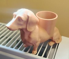 Figurine chien teckel 3D 12cm