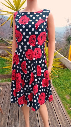 Robe rockabilly noir pois - rockabilly,