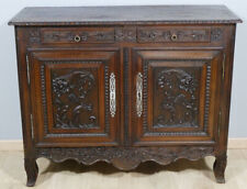 Norman Buffet Transition Louis XVI Oak Carved from Horns of Abundance X Era