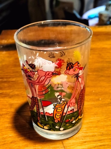 Verre panthere rose golfeur - panthere,