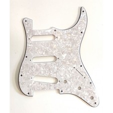 Pickguard White pearl 11trous pour Stratocaster post 72, pots 1cm