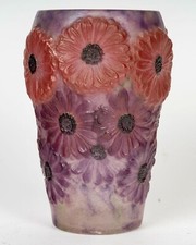 Art Deco vase Soucis glass paste Argy Rousseau glass