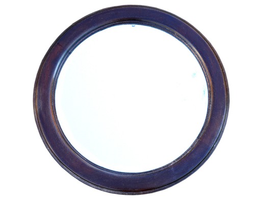 Miroir rond chêne - en,