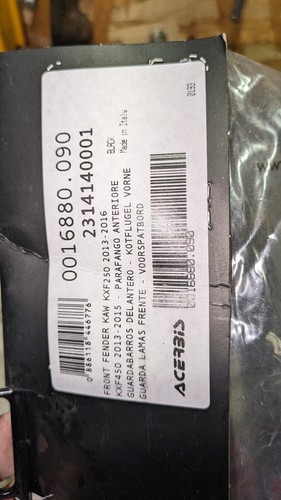 Garde boue avant kxf 250 - ,