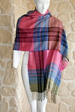 Echarpe neuve kaki, rose