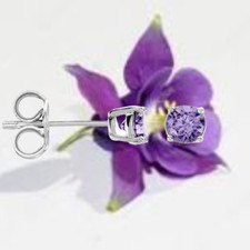 Boucle D'Oreilles - Zircon Violet - Argent 925