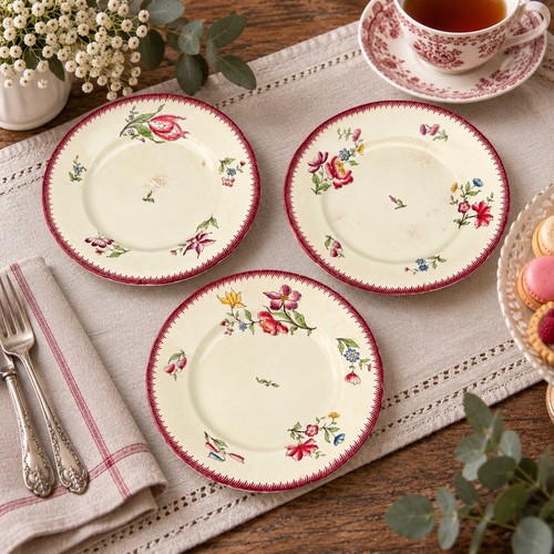 Lot assiettes à - 3,