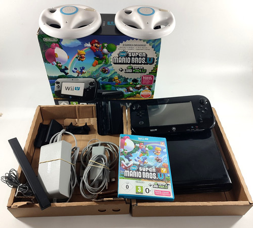Nintendo wii black mario - u,
