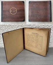 ANCIEN CLASSEUR DE RANGEMENT RECORD ALBUM COLLECTION 10 X 78 RPM 30 CM 12"