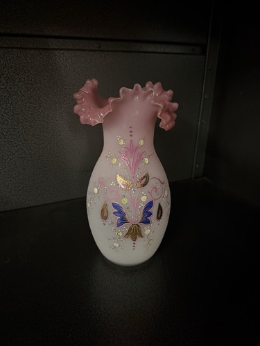 Hand blown painted - hand, vase