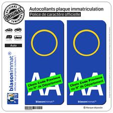 2 Stickers autocollant plaque