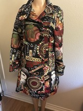 Desigual  Multi Color  coat faces letters coat Artistic