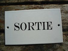 PLAQUE DE PORTE EMAILLEE "
