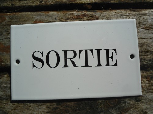 Plaque porte emaillee - de,