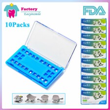 EASYINSMILE Dental Orthodontic Brackets Mini Metal Braces Roth/MBT 022 hook 345