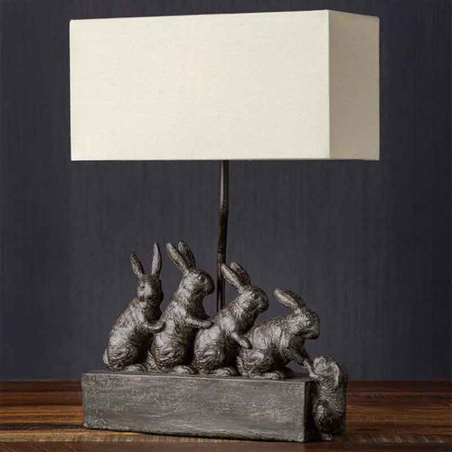 Lampe poser famille lapins - lampe, à