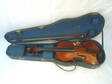 ancien violon MIRECOURT luthier A TORELLI archet et son étui a restaurer  