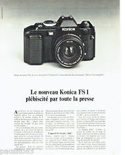 PUBLICITE ADVERTISING 1016  1980  Konica  appareil photo FS1
