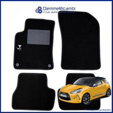 Série 4 Tapis - Tapis En Moquette Noirs Pour DS3 De 2010 À 2019