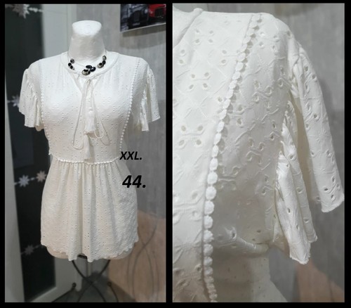 Belle blouse macramé blanche