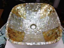 Lavabo En Marbre De 15" / Évier En Pierres Semi Précieuses Fait Main