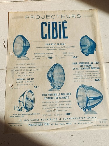 Ancien publicite projecteurs - ancien,