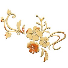 3D Mirror Flower Art Removable