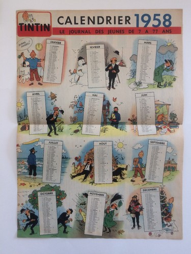 Tintin kuifje calendrier - -,