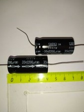 2200 uF 2200 µF 35 V AXIAL HI-FI AUDIO condo CHIMIQUE  Lot 2 Pcs     B6h4.5