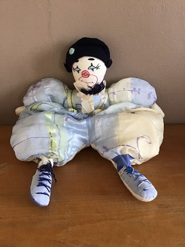 Poupée clown vintage tissu - vintage,